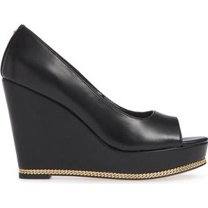 BCBG Jax Platform Peeptoe Wedge